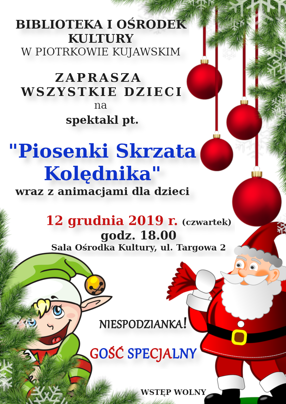 Spektakl mikołajkowy